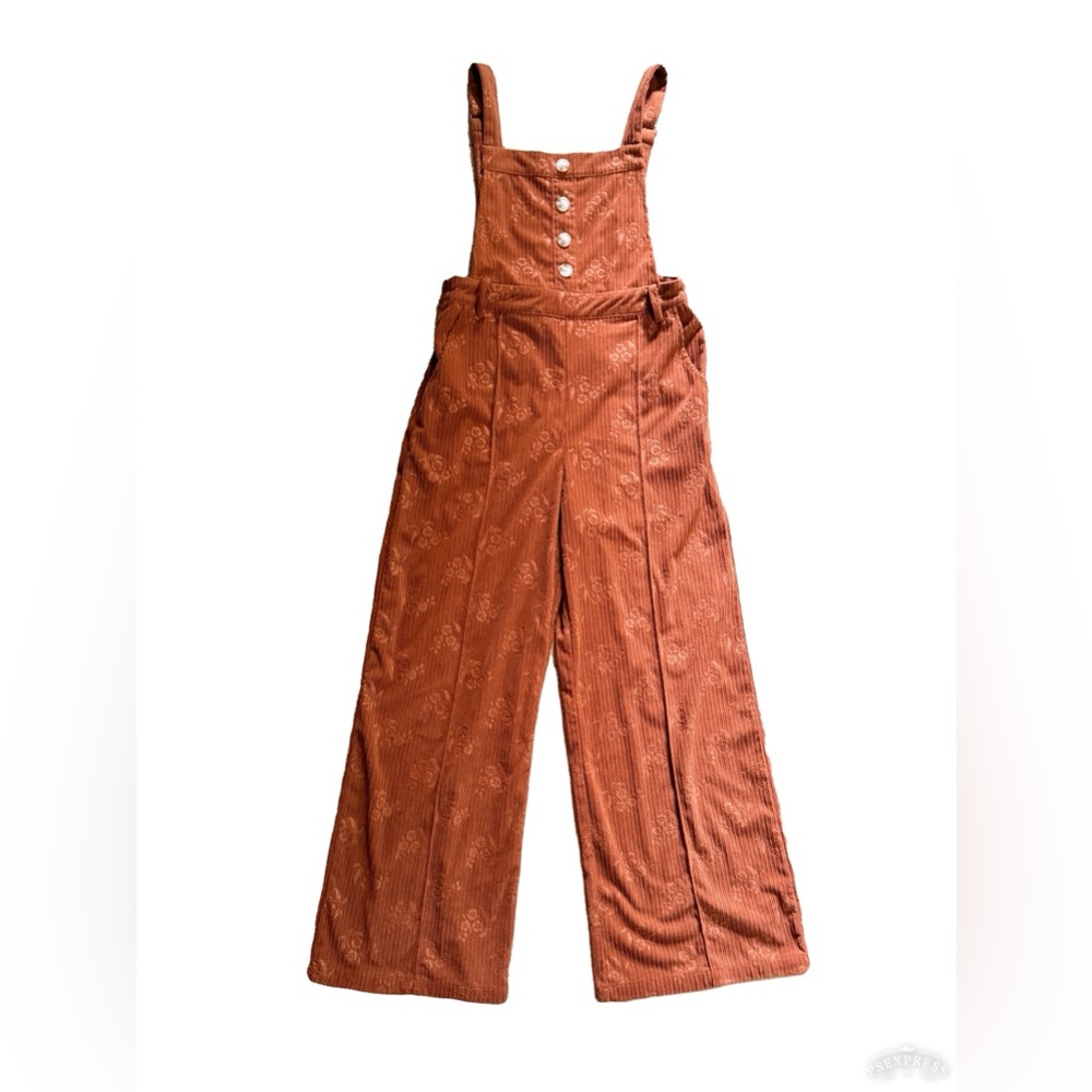 Cider Rust Floral Jumpsuit - Picture 2 of 5
